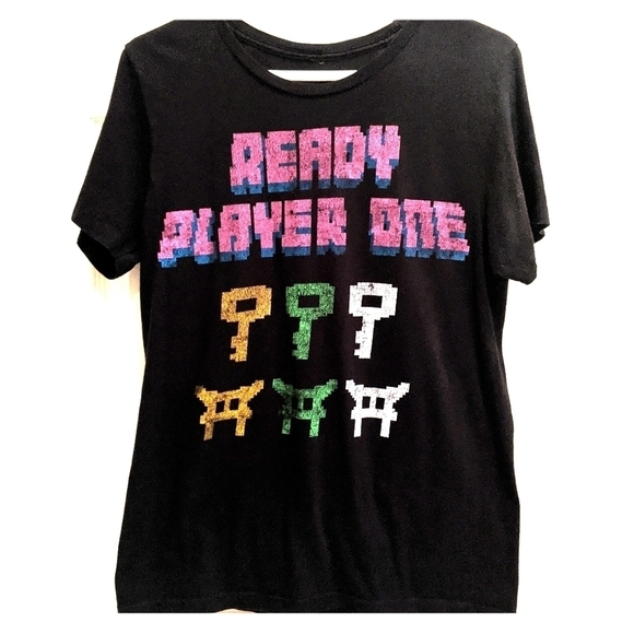 Ready Player One Men's Graphic Gamer Short Sleeve Size Medium - Picture 1 of 4